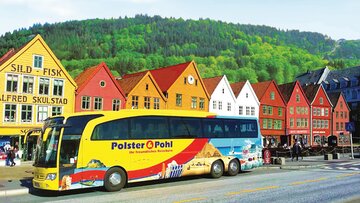 Reisebus in Bergen (Norwegen)