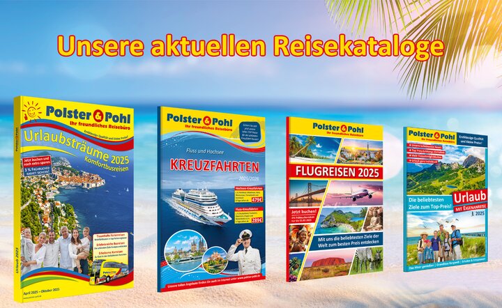 Unsere aktuellen Reisekataloge