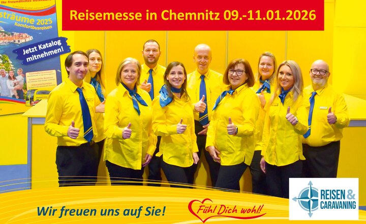 Besuchen Sie uns zur Chemnitzer Reisemesse vom 09.01. - 11.01.2026