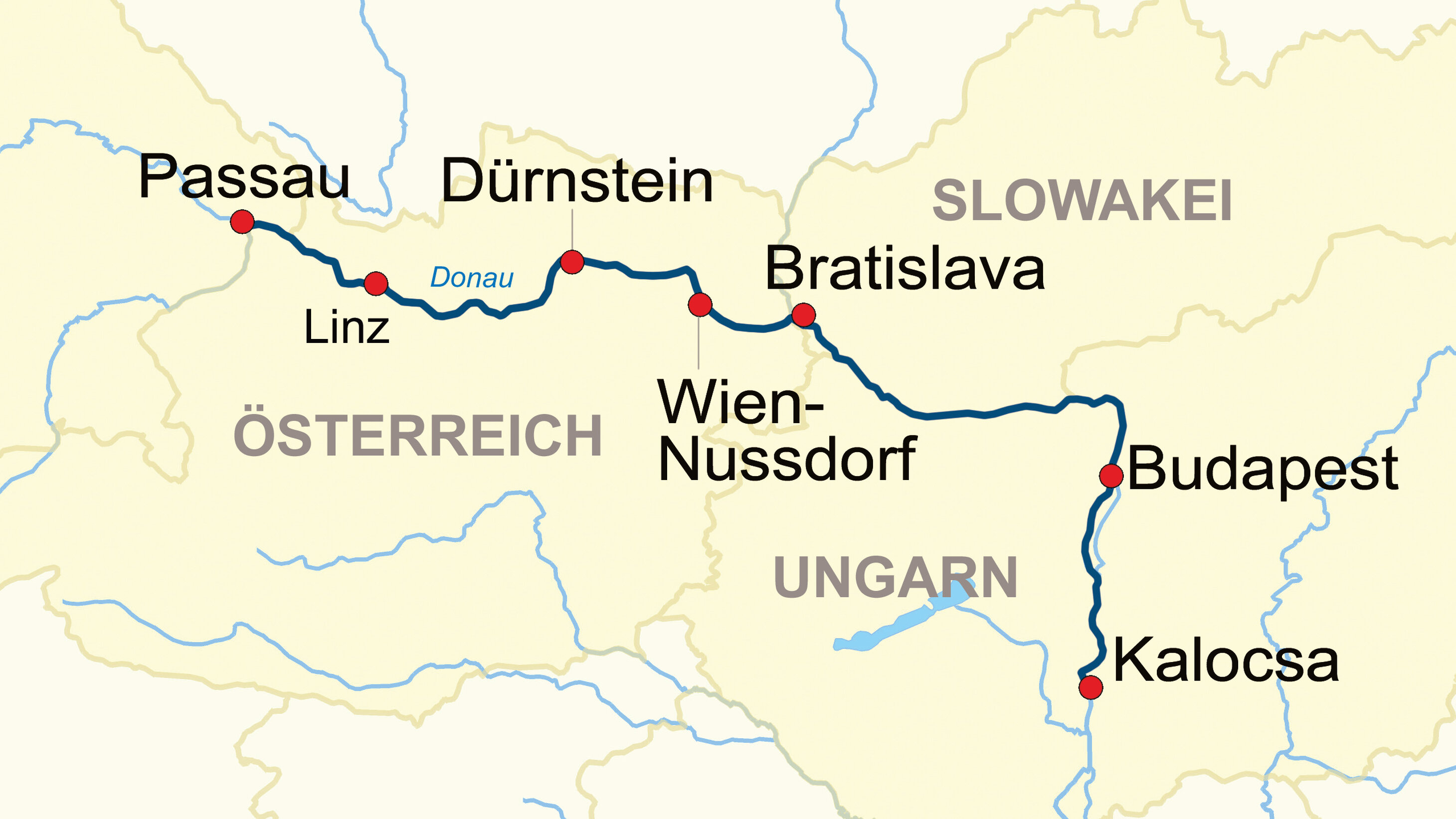  Polster & Pohl Reisen: Flusskreuzfahrt - Auf der Donau zu Hause Illustration 