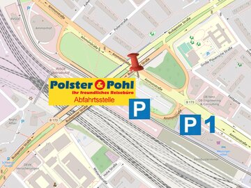 Unsere Busabfahrtsstelle in Dresden