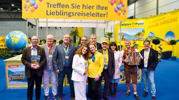 Wiedersehensfreude bei vielen Gästen: Reiseleiter und Hoteliers aus ganz Europa zur Messe nach Leipzig gekommen.