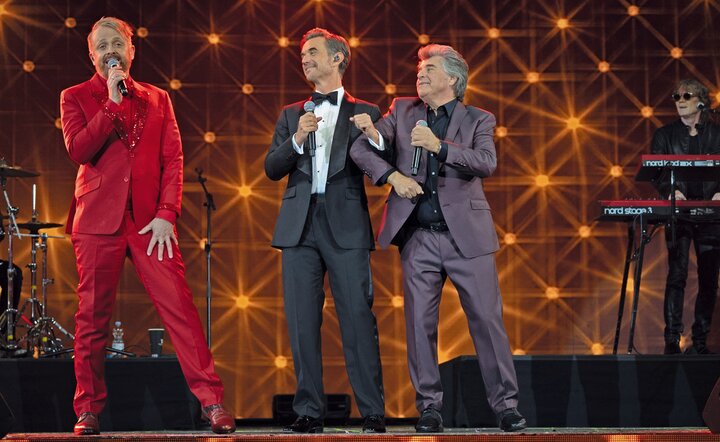 Absolute Weltpremiere: Die drei größten deutschen Entertainer Ross Antony, Florian Silbereisen und Andy Borg standen gemeinsam auf der Bühne.